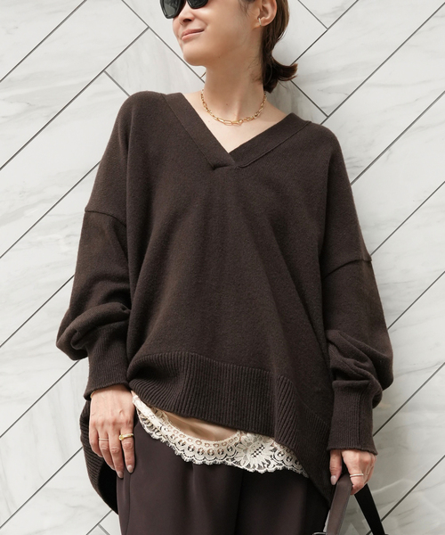 OLBIA Vネック プルオーバー（ニット/セーター）｜Deuxieme Classe