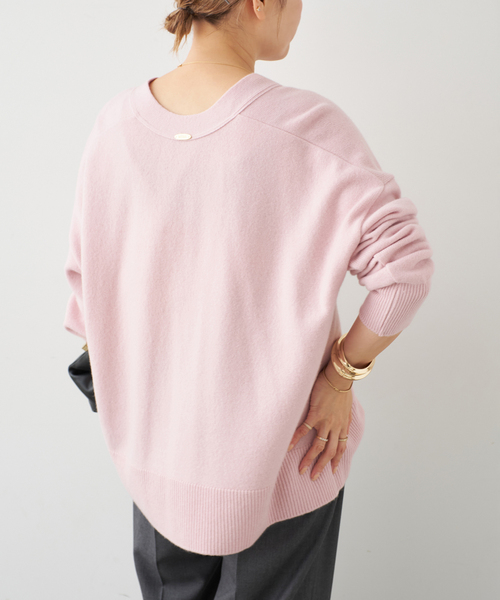 DEUXIEME CLASSE オーバーサイズＶネックニットプルオーバー Deuxieme Classe ニット セーター *OLBIA Vネック プルオーバー