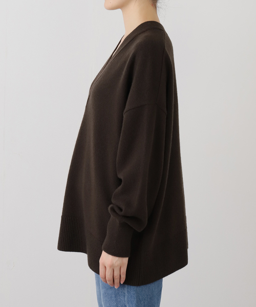 DEUXIEME CLASSE オーバーサイズＶネックニットプルオーバー Deuxieme Classe ニット セーター *OLBIA Vネック プルオーバー