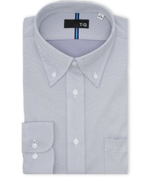 TAKA-Q（タカキュー）の「【ノンアイロン ストレッチ 吸水速乾】タカキュー ボタンダウン ビジネスドレス長袖ニットシャツ（ビジネスシャツ）」