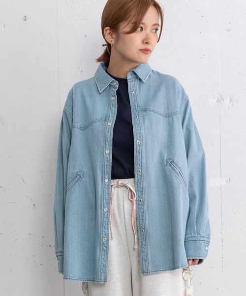 プードゥドゥ（POU DOU DOU）/ウエスタンヨークデニムシャツ セール】ウエスタンヨークデニムシャツ（シャツ/ブラウス）｜POU DOU