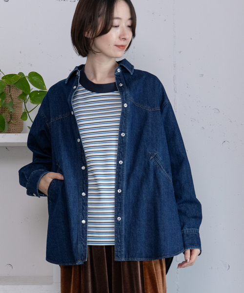 セール】ウエスタンヨークデニムシャツ（シャツ/ブラウス）｜POU DOU