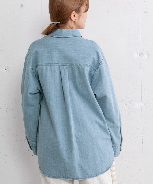 POU DOU DOU(プードゥドゥ)の「ウエスタンヨークデニムシャツ(シャツ/ブラウス・レディース・インディゴブルー/パープル系・M)」の10枚目の写真