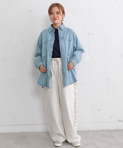 POU DOU DOU(プードゥドゥ)の「ウエスタンヨークデニムシャツ(シャツ/ブラウス・レディース・インディゴブルー/パープル系・M)」の14枚目の写真