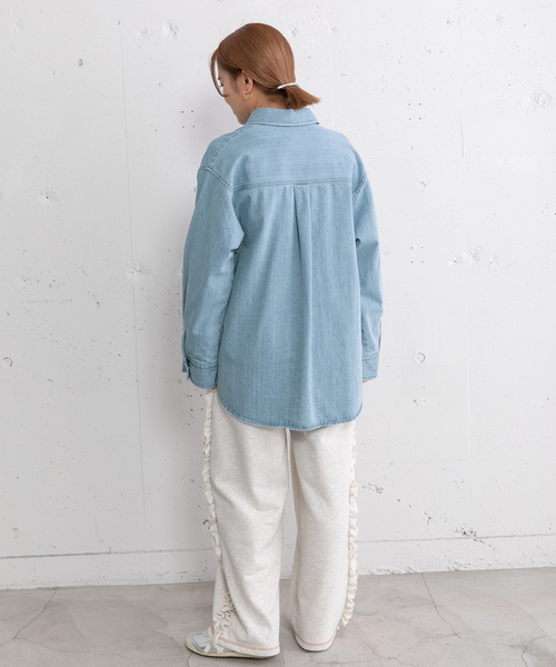 POU DOU DOU(プードゥドゥ)の「ウエスタンヨークデニムシャツ(シャツ/ブラウス・レディース・インディゴブルー/パープル系・M)」の17枚目の写真