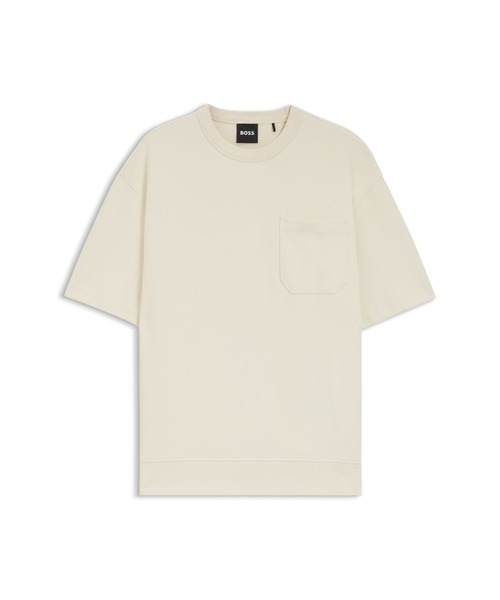 BOSS(ボス)の「コットンブレンド Tシャツ ピーチスキン仕上げ(Tシャツ/カットソー・メンズ・ダークブルー/ホワイト・S/M/XXL/XL/L)」の6枚目の写真