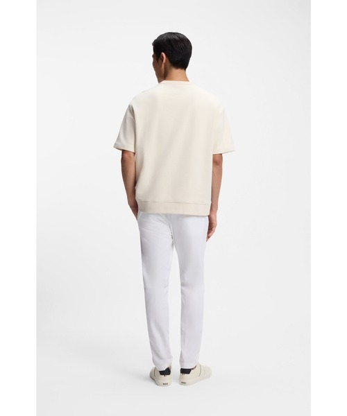 BOSS(ボス)の「コットンブレンド Tシャツ ピーチスキン仕上げ(Tシャツ/カットソー・メンズ・ダークブルー/ホワイト・S/M/XXL/XL/L)」の5枚目の写真