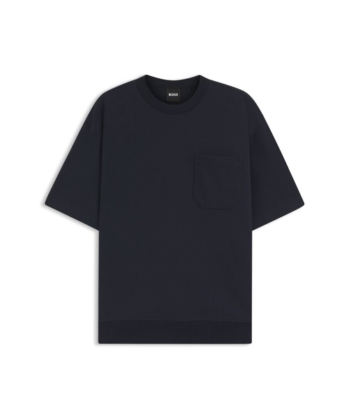BOSS(ボス)の「コットンブレンド Tシャツ ピーチスキン仕上げ(Tシャツ/カットソー・メンズ・ダークブルー/ホワイト・S/M/XXL/XL/L)」の10枚目の写真