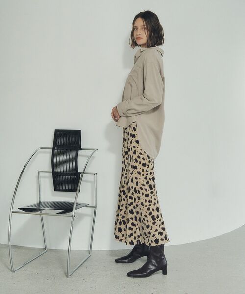 YECCA VECCA(イェッカヴェッカ)の「アニマル柄プリントマーメイドスカート(スカート・レディース・ベージュ/ブラウン・FREE)」の9枚目の写真