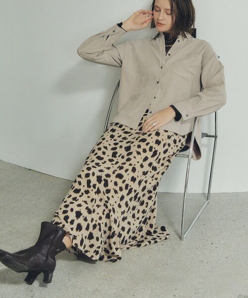 YECCA VECCA(イェッカヴェッカ)の「アニマル柄プリントマーメイドスカート(スカート・レディース・ベージュ/ブラウン・FREE)」の12枚目の写真