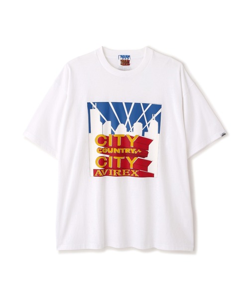 CITY COUNTRY CITY(シティーカントリーシティー)の「《AVIREX × CITY COUNTRY CITY》SIGNATURE T-SHIRT / シグネチャー ティーシャツ / アヴィレックス / シティーカントリーシティー(Tシャツ/カットソー・メンズ・ホワイト/ブラック・SMALL/MEDIUM/LARGE/X-LARGE)」の2枚目の写真