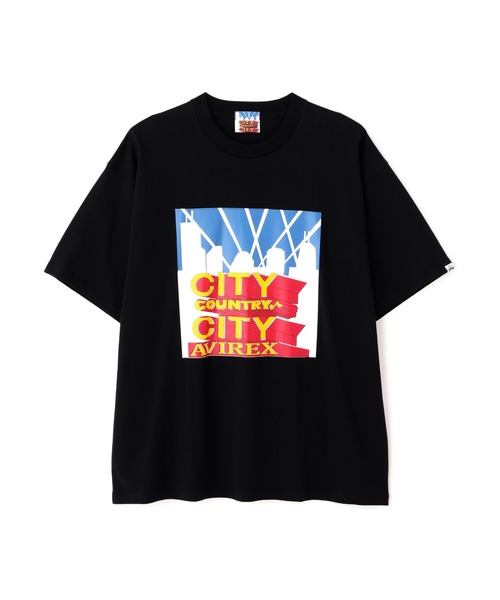 CITY COUNTRY CITY(シティーカントリーシティー)の「《AVIREX × CITY COUNTRY CITY》SIGNATURE T-SHIRT / シグネチャー ティーシャツ / アヴィレックス / シティーカントリーシティー(Tシャツ/カットソー・メンズ・ホワイト/ブラック・SMALL/MEDIUM/LARGE/X-LARGE)」の1枚目の写真