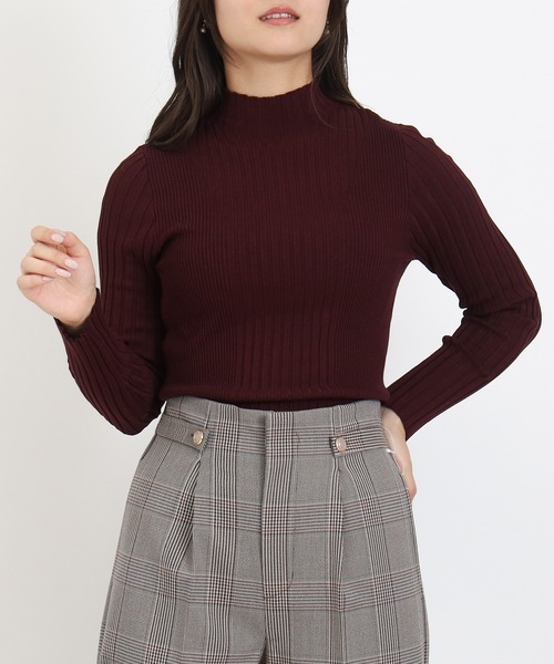 TRUDEA(トルディア)の「ランダムリブニット(ニット/セーター・レディース・ブラウン/ベージュ/ブラック/ワイン・MEDIUM/LARGE)」の13枚目の写真