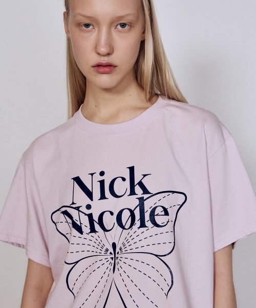 NICK&NICOLE（ニックアンドニコール）の「BIG BUTTERFLY SLEEVE TOP_LIGHT PURPLE（Tシャツ/カットソー・レディース・その他・FREE）」の2枚目の写真