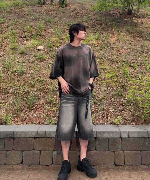 DNSR(ディーエヌエスアール)の「シグネチャーバミューダデニムパンツブラック(その他パンツ・メンズ・その他・LARGE/MEDIUM/SMALL/X-LARGE)」の3枚目の写真