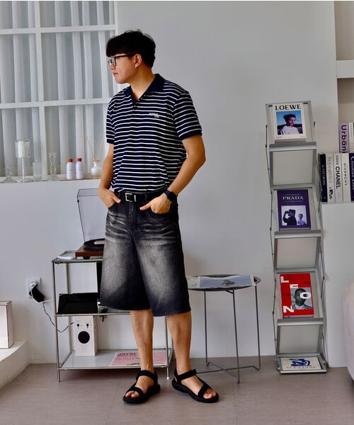 DNSR(ディーエヌエスアール)の「シグネチャーバミューダデニムパンツブラック(その他パンツ・メンズ・その他・LARGE/MEDIUM/SMALL/X-LARGE)」の8枚目の写真