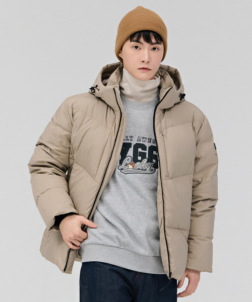 CHASECULT(チェイスカルト)の「共用フード取り外し可能プファーパディングジャケット-ベージュ(ダウンジャケット/コート・メンズ・Beige・90/100/95/105)」の3枚目の写真