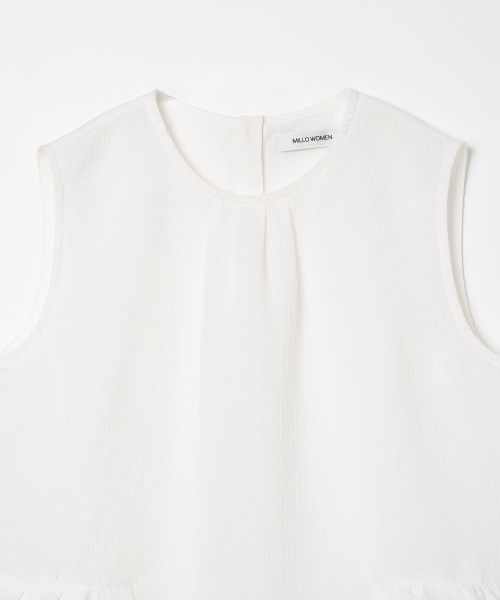 MILLO WOMEN（ミロウーマン）の「ボタンフリルブラウス[ホワイト]（シャツ/ブラウス・レディース・その他・SMALL/MEDIUM）」の4枚目の写真