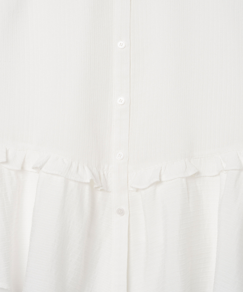 MILLO WOMEN（ミロウーマン）の「ボタンフリルブラウス[ホワイト]（シャツ/ブラウス・レディース・その他・SMALL/MEDIUM）」の6枚目の写真
