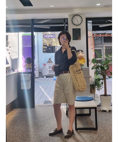 MUSINSA STANDARD WOMAN（ムシンサスタンダードウーマン）の「ウィメンズコットンワイドバミューダショーツ[クリーム]（その他パンツ・レディース・その他・30/24/25/26/27/28/29）」の11枚目の写真