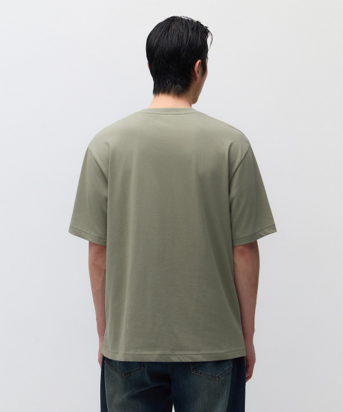 MUSINSA STANDARD（ムシンサスタンダード）の「[クールタンダード] リラックスフィットクルーネックTシャツ [セージ]（Tシャツ/カットソー・メンズ・その他・XXX-LARGE/SMALL/MEDIUM/LARGE/X-LARGE/XX-LARGE）」の3枚目の写真