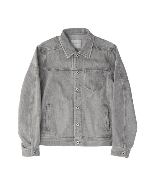 ニードルワークデニムトラッカージャケット[グレー]