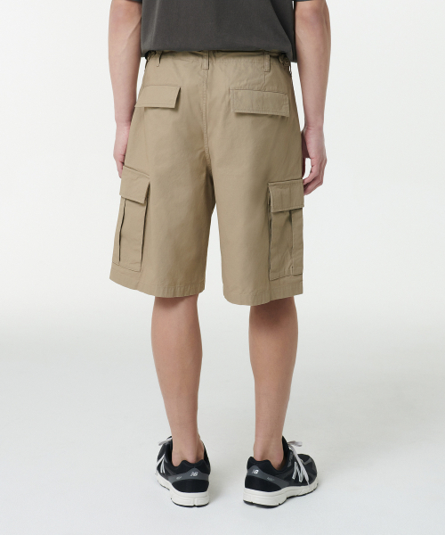 MUSINSA STANDARD（ムシンサスタンダード）の「コットンワイドカーゴショーツ[ベージュ]（その他パンツ・メンズ・その他・27/28/29/30/31/32/33/34/36/38）」の3枚目の写真