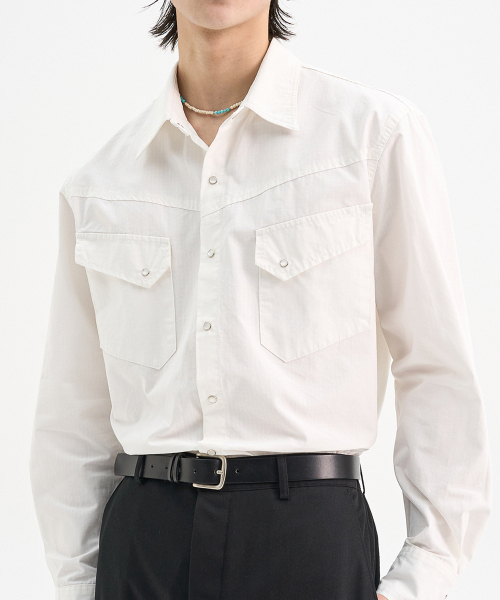 TRIP LE SENS(トリップ ル センス)の「ウェスタンコットンシャツ_ホワイト(シャツ/ブラウス・メンズ・その他・MEDIUM/LARGE)」の1枚目の写真