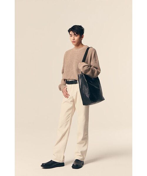 TAKEASY(テイクイージー)の「ラムスウールクルーネックオーバーニット(ベージュ)(ニット/セーター・メンズ・その他・SMALL/MEDIUM/LARGE)」の8枚目の写真