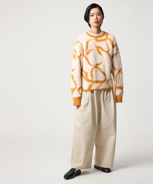 CITEN(シテン)の「<CITEN>グラフィカルシャギーニット(ニット/セーター・レディース・オフホワイト/グレー系・FREE)」の7枚目の写真