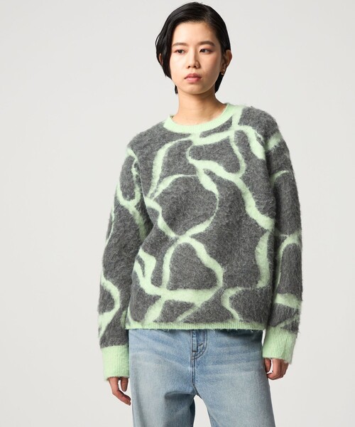 CITEN(シテン)の「<CITEN>グラフィカルシャギーニット(ニット/セーター・レディース・オフホワイト/グレー系・FREE)」の8枚目の写真