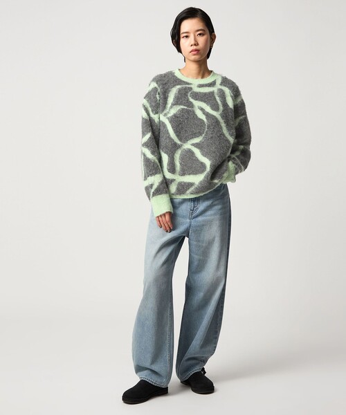 CITEN(シテン)の「<CITEN>グラフィカルシャギーニット(ニット/セーター・レディース・オフホワイト/グレー系・FREE)」の9枚目の写真