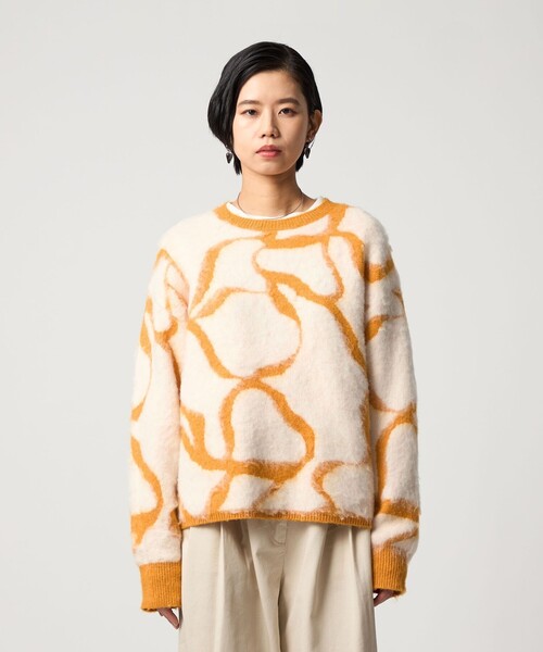 CITEN(シテン)の「<CITEN>グラフィカルシャギーニット(ニット/セーター・レディース・オフホワイト/グレー系・FREE)」の10枚目の写真