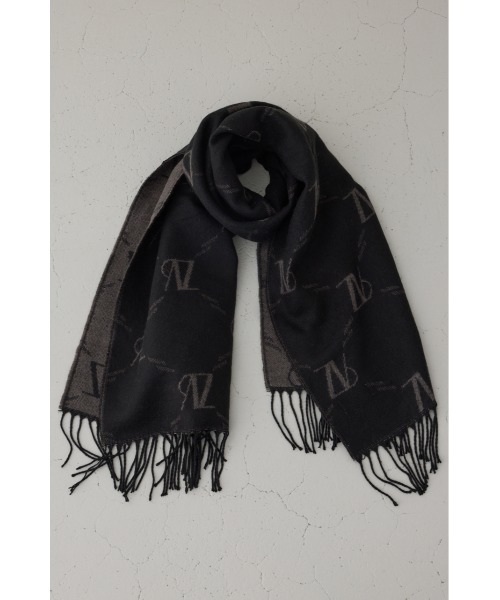 AZUL by moussy(アズールバイマウジー)の「AZモノグラム柄ストール(ストール/ショール・レディース・アイボリー/ブラック・FREE)」の14枚目の写真