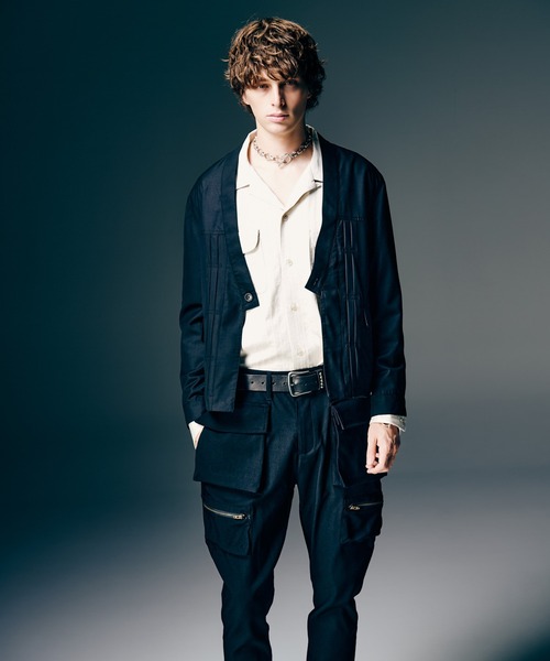 glamb（グラム）の「Kimono Based Jacket / キモノベースジャケット（その他アウター・メンズ・インディゴブルー/ブラック・S/M/L）」の6枚目の写真