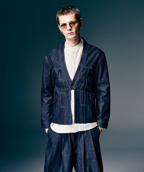 glamb（グラム）の「Kimono Based Jacket / キモノベースジャケット（その他アウター・メンズ・インディゴブルー/ブラック・S/M/L）」の7枚目の写真