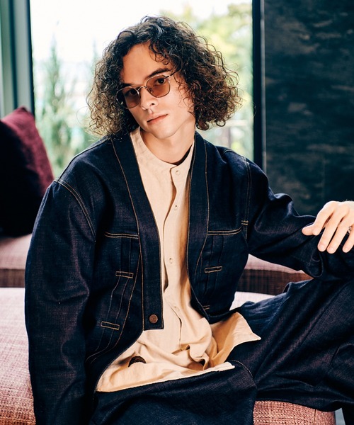 glamb（グラム）の「Kimono Based Jacket / キモノベースジャケット（その他アウター・メンズ・インディゴブルー/ブラック・S/M/L）」の13枚目の写真