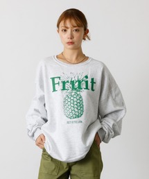 【FRUIT OF THE LOOM / フルーツオブザルーム】FRUIT PRINT SWEAT/フルーツプリントクルースウェット
