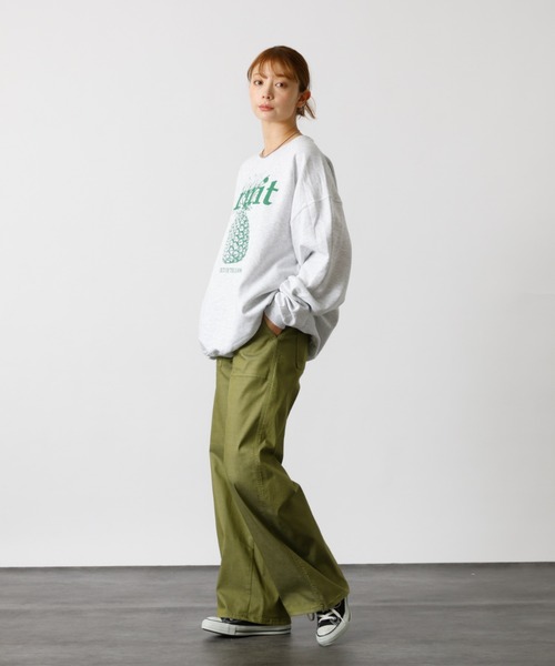 FRUIT OF THE LOOM(フルーツオブザルーム)の「【FRUIT OF THE LOOM / フルーツオブザルーム】FRUIT PRINT SWEAT/フルーツプリントクルースウェット(スウェット・メンズ・ホワイト/グレー/ネイビー/ブラック・XL/L/M)」の17枚目の写真