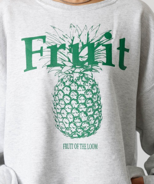 FRUIT OF THE LOOM(フルーツオブザルーム)の「【FRUIT OF THE LOOM / フルーツオブザルーム】FRUIT PRINT SWEAT/フルーツプリントクルースウェット(スウェット・メンズ・ホワイト/グレー/ネイビー/ブラック・XL/L/M)」の16枚目の写真