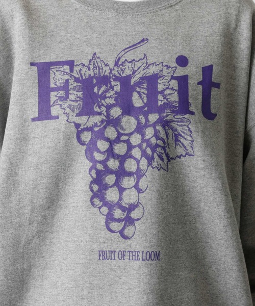 FRUIT OF THE LOOM(フルーツオブザルーム)の「【FRUIT OF THE LOOM / フルーツオブザルーム】FRUIT PRINT SWEAT/フルーツプリントクルースウェット(スウェット・メンズ・ホワイト/グレー/ネイビー/ブラック・XL/L/M)」の10枚目の写真