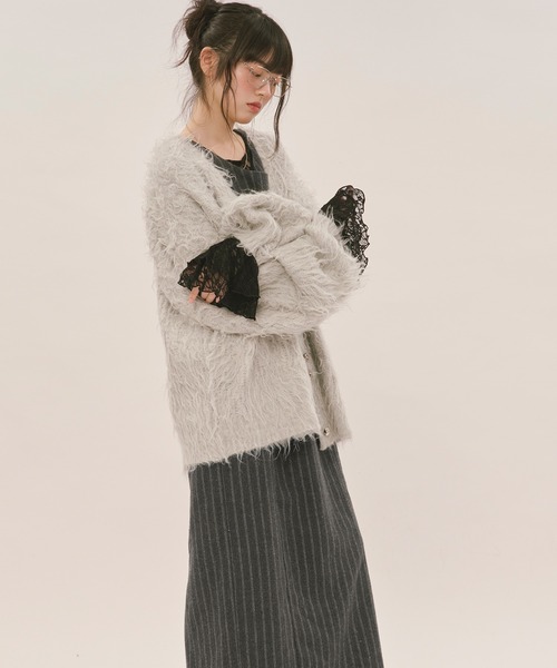 loin nuit（ロワンニュイ）の「assort pencil dress / アソートペンシルドレス（ジャンパースカート・レディース・ブラック/グレー・FREE）」の3枚目の写真