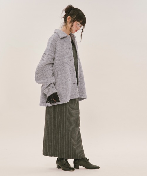 loin nuit（ロワンニュイ）の「assort pencil dress / アソートペンシルドレス（ジャンパースカート・レディース・ブラック/グレー・FREE）」の6枚目の写真