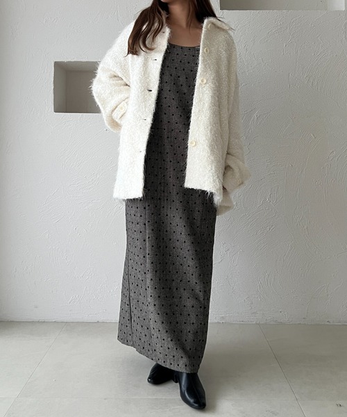 loin nuit（ロワンニュイ）の「assort pencil dress / アソートペンシルドレス（ジャンパースカート・レディース・ブラック/グレー・FREE）」の9枚目の写真