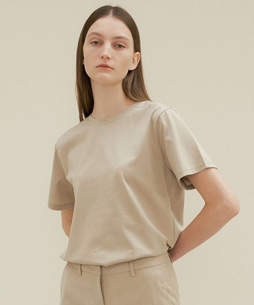 LINGSEOUL(リングソウル)の「supima silket cotton top-khaki(Tシャツ/カットソー・レディース・その他・SMALL/MEDIUM)」の1枚目の写真