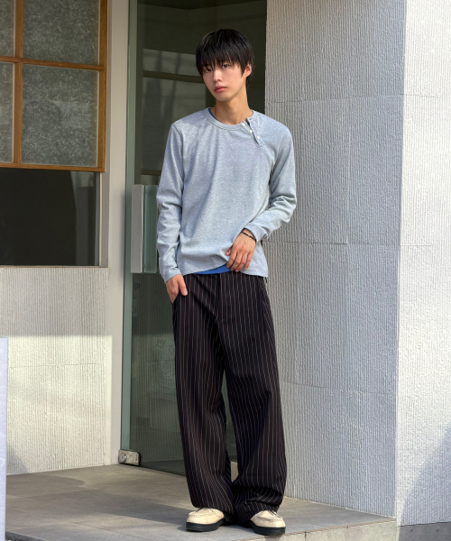 SIGNATURE（シグネチャ）の「サイドディープワンタックスラックス[ブラックストライプ]（スラックス・レディース・その他・SMALL/MEDIUM/LARGE/X-LARGE）」の14枚目の写真