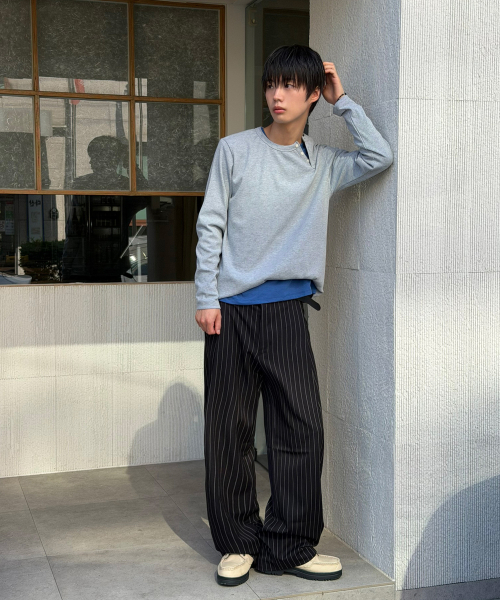 SIGNATURE（シグネチャ）の「サイドディープワンタックスラックス[ブラックストライプ]（スラックス・レディース・その他・SMALL/MEDIUM/LARGE/X-LARGE）」の13枚目の写真