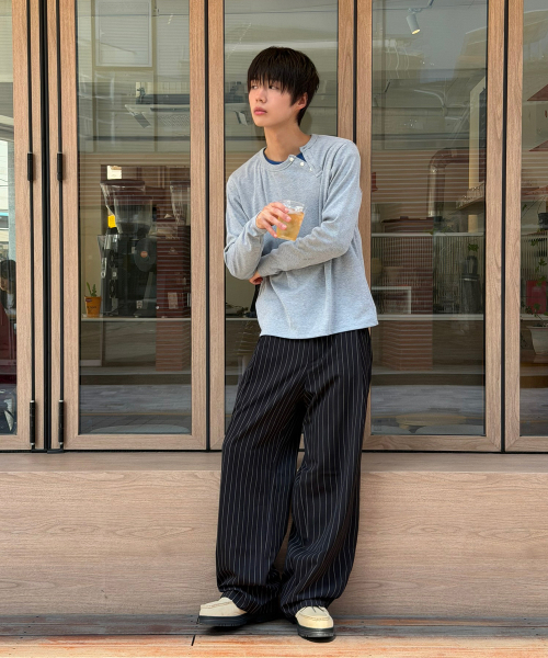 SIGNATURE（シグネチャ）の「サイドディープワンタックスラックス[ブラックストライプ]（スラックス・レディース・その他・SMALL/MEDIUM/LARGE/X-LARGE）」の10枚目の写真