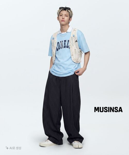 SIGNATURE（シグネチャ）の「サイドディープワンタックスラックス[ブラックストライプ]（スラックス・レディース・その他・SMALL/MEDIUM/LARGE/X-LARGE）」の9枚目の写真