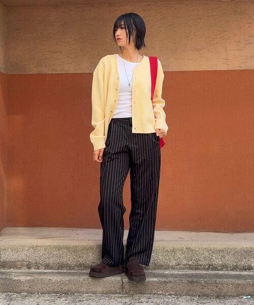 SIGNATURE（シグネチャ）の「サイドディープワンタックスラックス[ブラックストライプ]（スラックス・レディース・その他・SMALL/MEDIUM/LARGE/X-LARGE）」の8枚目の写真
